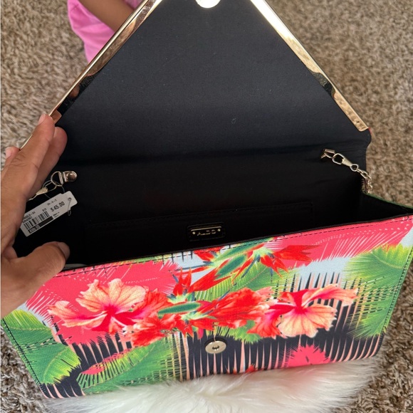 Aldo Tropical Print Women's Clutch NWT - Picture 4 of 4